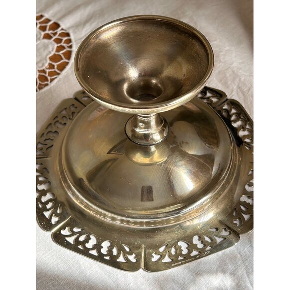 Vintage Silver Plate Candy Dish Compote 3.5" - Picture 3 of 3